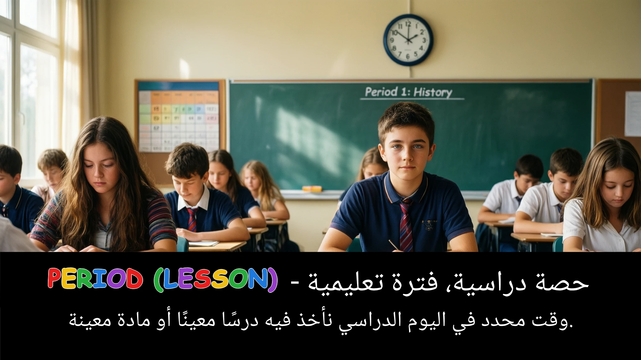 Arabic Illustration for period (lesson)